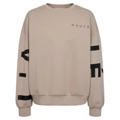 Haute L’Amitié Maxi Split Logo Sweatshirt, , S-Dame Strik & Sweatshirts