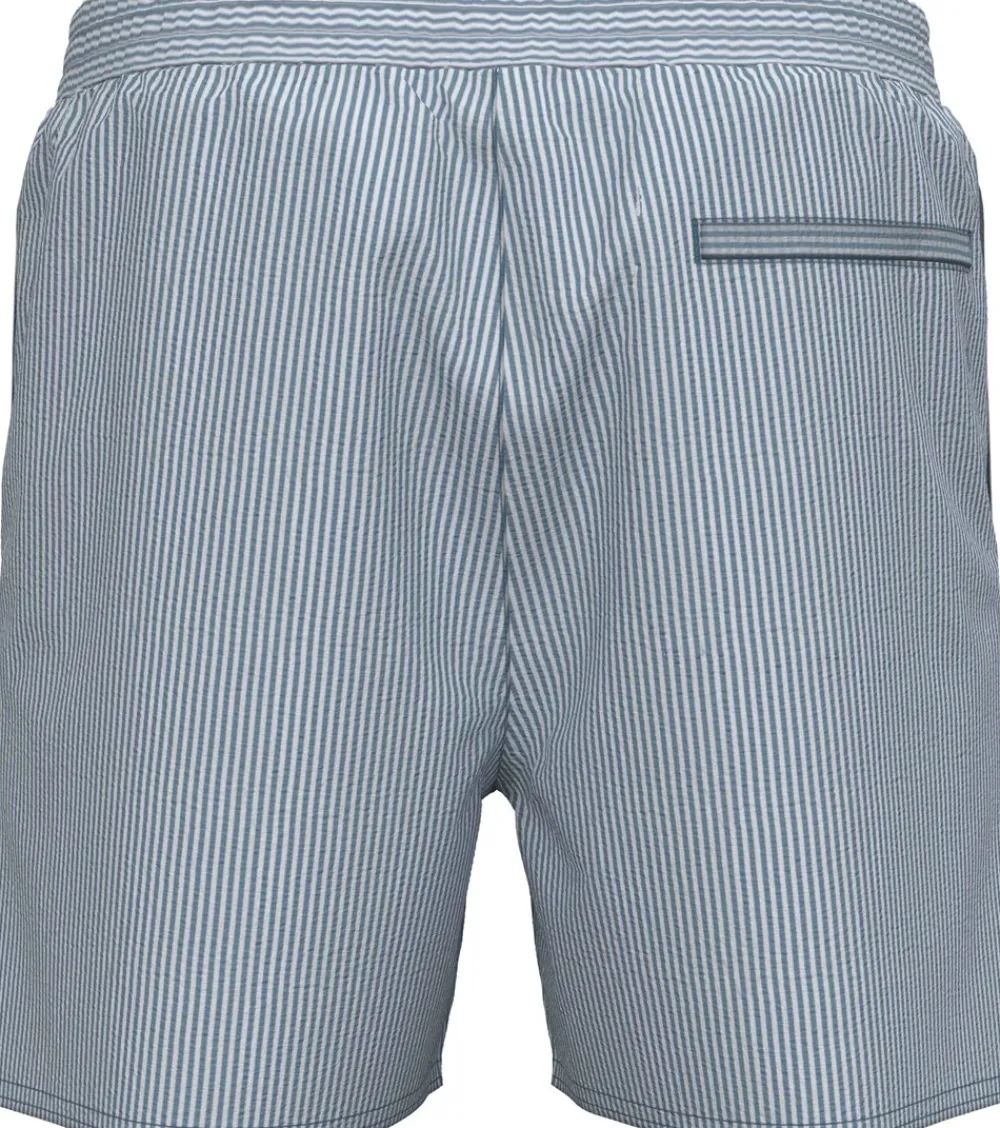 Calvin Klein Medium Drawstring Seersucker Badeshorts, , XXL- Badetøj