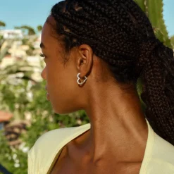 Camille Brinch Medium Heart Crush Hoops,-Dame Øreringe