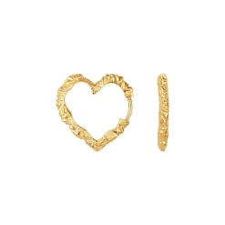 Camille Brinch Medium Heart Crush Hoops,-Dame Øreringe