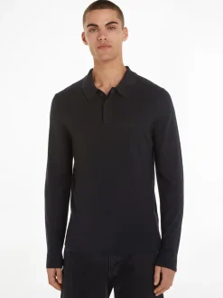 Calvin Klein Merino Polo Pullover, , XL- Strik