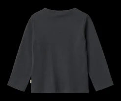 Wheat Milo Langærmet Rib T-shirt, , 104 cm-Børn T-Shirts & Toppe