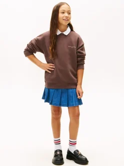 Tommy Hilfiger Mini Corp C-Neck Sweatshirt, , 164 cm-Børn Strik & Sweatshirts