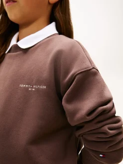 Tommy Hilfiger Mini Corp C-Neck Sweatshirt, , 164 cm-Børn Strik & Sweatshirts