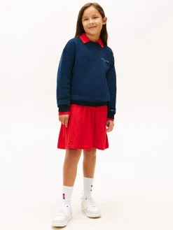 Tommy Hilfiger Mini Corp C-Neck Sweatshirt, , 164 cm-Børn Strik & Sweatshirts