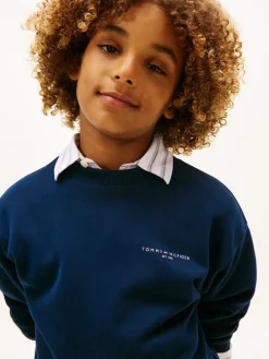 Tommy Hilfiger Mini Corp C-Neck Sweatshirt, , 164 cm-Børn Strik & Sweatshirts