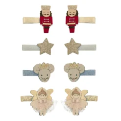 Mimi & Lula Mini Nutcracker Christmas 8 Hårclips-Børn Hårpynt