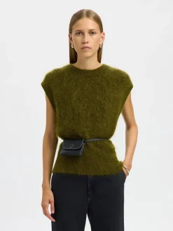 Selected Women Mira Mohair Strikvest, , L-Dame Veste