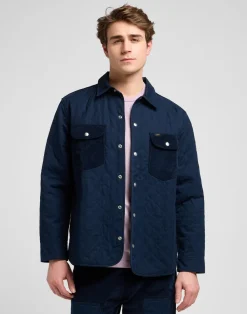 Lee Mixed Media Overshirt, , XXL- Overshirts