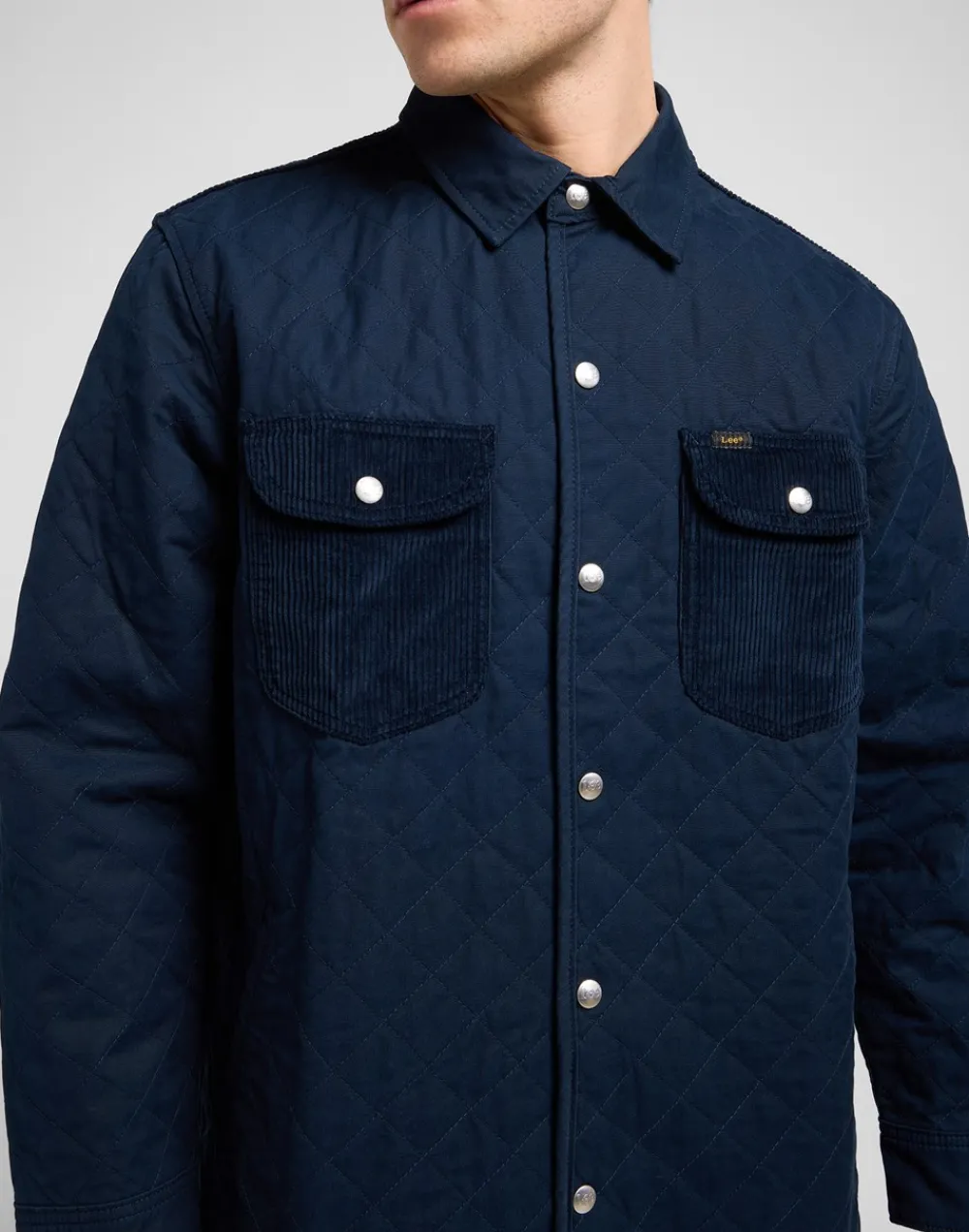 Lee Mixed Media Overshirt, , XXL- Overshirts