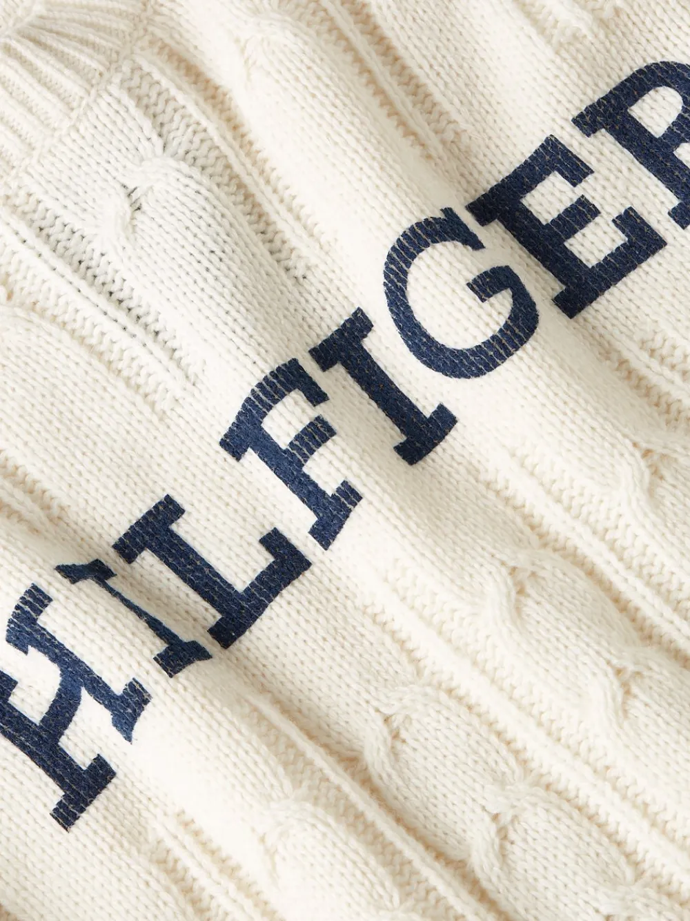 Tommy Hilfiger Monotype Kabelstrik Striktrøje, , M- Strik