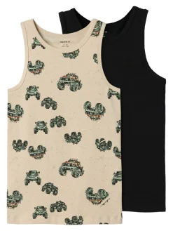 Name It Monster Truck 2-pak Undertrøje, , 110 cm-Børn Undertøj & Nattøj