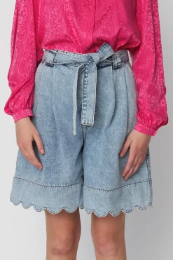 Stella Nova Moon Washed Denim Shorts, , 34-Dame Shorts
