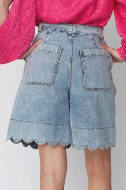 Stella Nova Moon Washed Denim Shorts, , 34-Dame Shorts