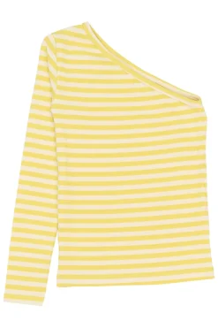Hot Moore One Shoulder Rib Bluse, , 122-128 cm Børn Bluser