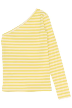 Hot Moore One Shoulder Rib Bluse, , 122-128 cm Børn Bluser