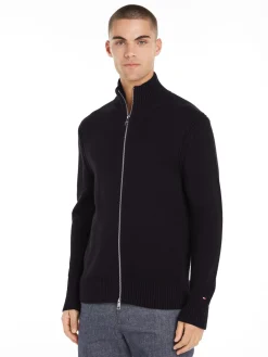 Hot Mouline Zip Thru Striktrøje, , S Strik|Cardigans