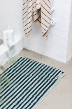 Bongusta Naram Bademåtte, Sea Foam & Deep Teal 50x80 cm- Bademåtter & Forhæng