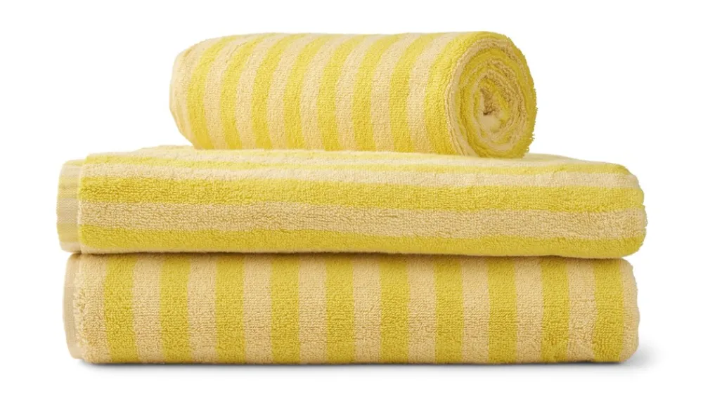 Discount Naram Håndklæde, Pristine & Neon Yellow, 50x80 cm Håndklæder & Vaskeklude