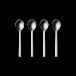 Georg Jensen New York Kaffeske-Sæt, Mat Stål, 4 Dele- Bestik