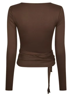 Neo Noir Nia Jersey Wrap Bluse, , 40-Dame Bluser & Skjorter