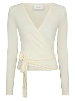 Discount Nia Jersey Wrap Bluse, , 36 Dame Bluser & Skjorter