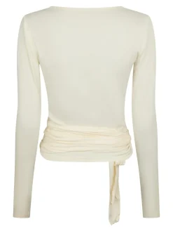 Discount Nia Jersey Wrap Bluse, , 36 Dame Bluser & Skjorter