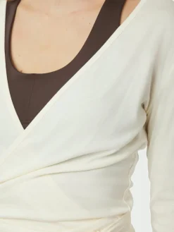 Discount Nia Jersey Wrap Bluse, , 36 Dame Bluser & Skjorter