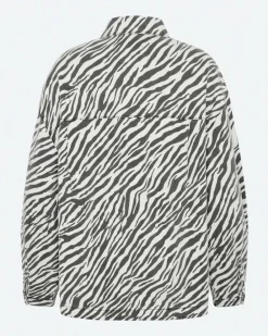 Hot Noliana Zebra Denimskjorte, , 38 Dame Bluser & Skjorter