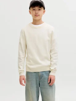 Jack & Jones Junior Norrebro Light Crew Neck Striktrøje, , 164 cm-Børn Strik & Sweatshirts