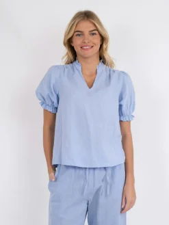 Discount Odesa Linen Bluse, , 40 Dame Bluser & Skjorter