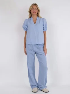 Discount Odesa Linen Bluse, , 40 Dame Bluser & Skjorter