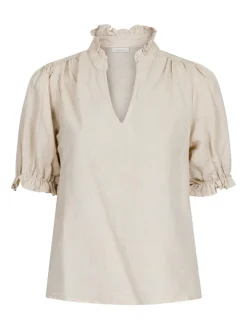 Neo Noir Odesa Linen Bluse, , 36-Dame Bluser & Skjorter