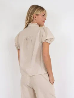 Neo Noir Odesa Linen Bluse, , 36-Dame Bluser & Skjorter