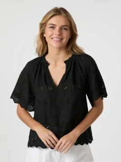 Neo Noir Odet Embroidery Bluse, , 38-Dame Bluser & Skjorter