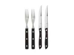 Gense Old Farmer Steakbestik, Brun, 4 Dele- Bestik
