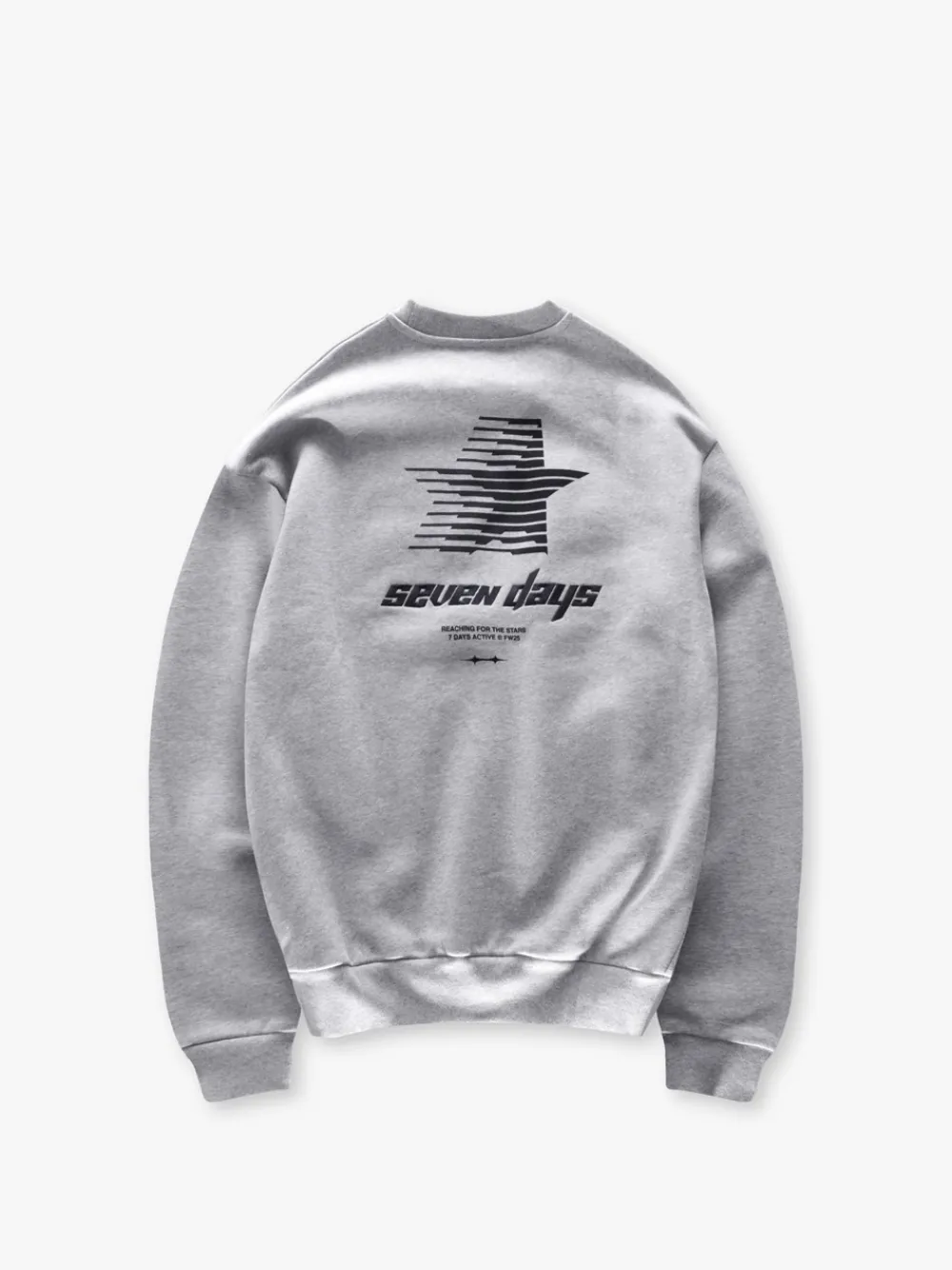 7 DAYS Active Organic Graphic Crewneck Sweatshirt, , L- Sweatshirts & Trøjer
