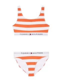 Tommy Hilfiger Original Stripe Bralette Bikinisæt, , 140-152 cm-Børn Badetøj