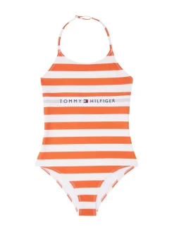 Tommy Hilfiger Original Stripe Halterneck Badedragt, , 152-164 cm-Børn Badetøj