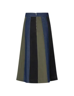 Mads Nørgaard Patch Denim Lino Nederdel, , 36-Dame Nederdele