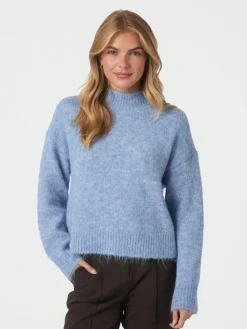 Neo Noir Paulina Fluffy Knit Striktrøje, , 38-Dame Strik & Sweatshirts