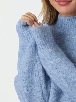 Neo Noir Paulina Fluffy Knit Striktrøje, , 38-Dame Strik & Sweatshirts