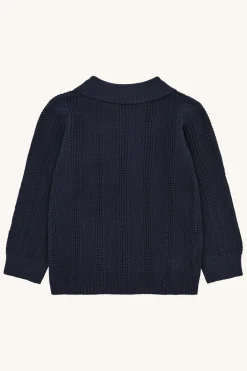 Hust & Claire Pelle Structure Striktrøje, , 104 cm-Børn Strik & Sweatshirts