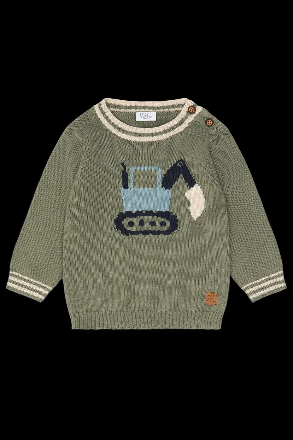 Pilou Backhoe Striktrøje, , 80 cm Børn Strik & Sweatshirts