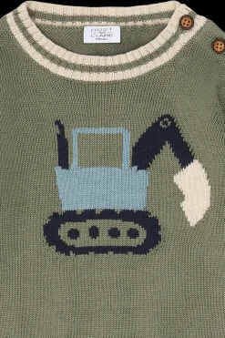 Pilou Backhoe Striktrøje, , 80 cm Børn Strik & Sweatshirts