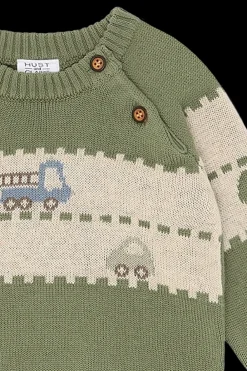 Hust & Claire Pilou On the Road Striktrøje, , 80 cm-Børn Strik & Sweatshirts