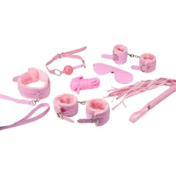 Baseks Pink Fluffy Bondagesæt- Sexlegetøj