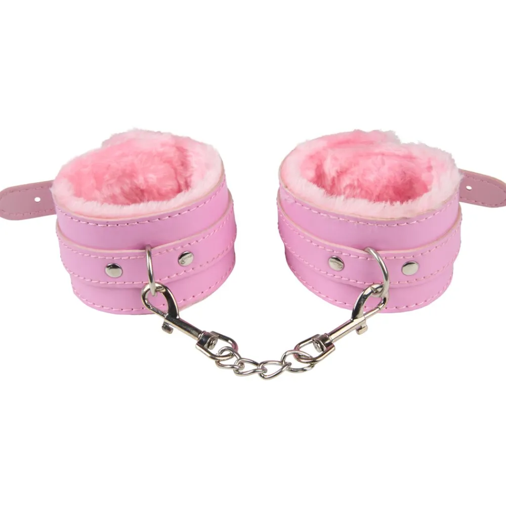 Baseks Pink Fluffy Bondagesæt- Sexlegetøj