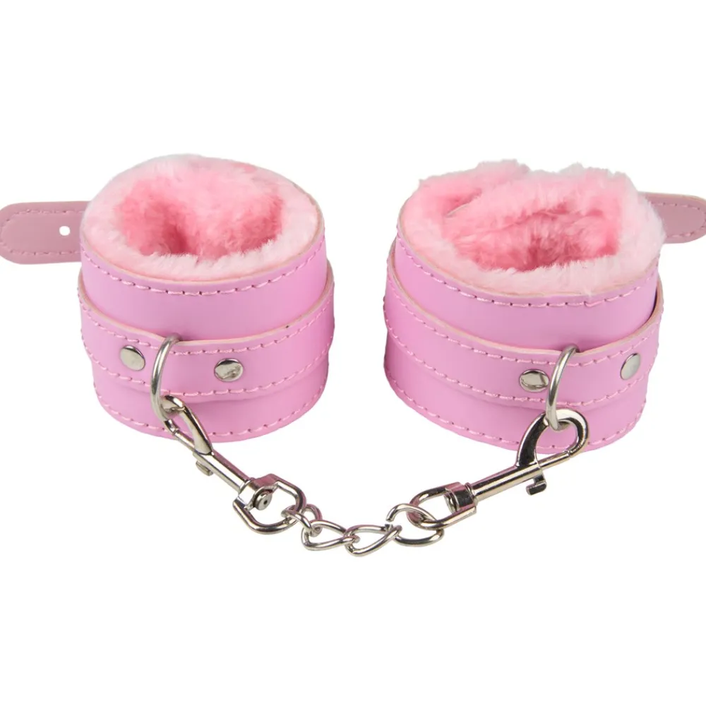 Baseks Pink Fluffy Bondagesæt- Sexlegetøj