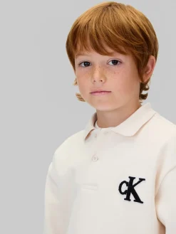 Clearance Pique Polo Sweatshirt, , 152 cm Børn Strik & Sweatshirts